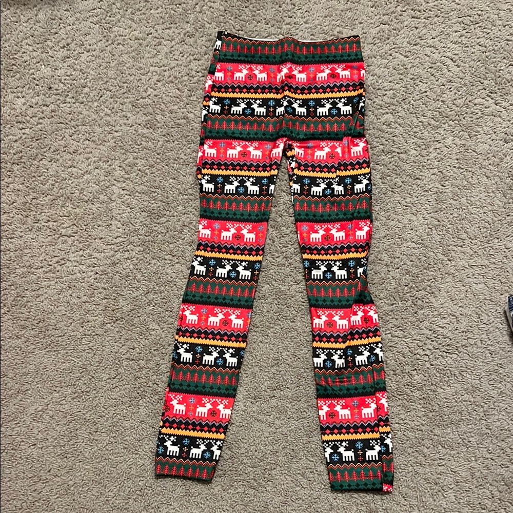 Festive Reindeer Patterned Leggings